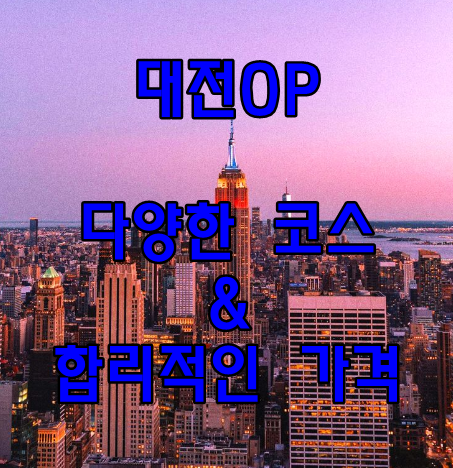 대전OP 다양한 코스 & 합리적인 가격